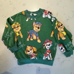 H&M Green Paw Patrol Boys Sweatshirt